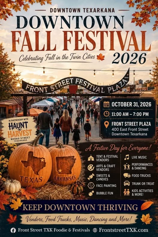 🍂🎃 **FALL IS COMING TO DOWNTOWN TEXARKANA**
