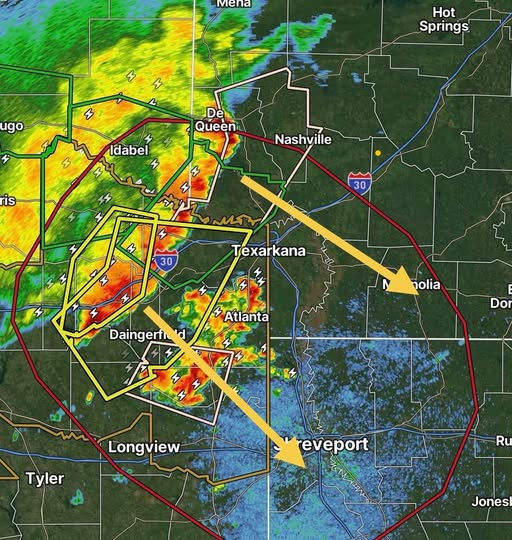 ⚠️ WEATHER ALERT for the Ark-La-Tex ⚠️