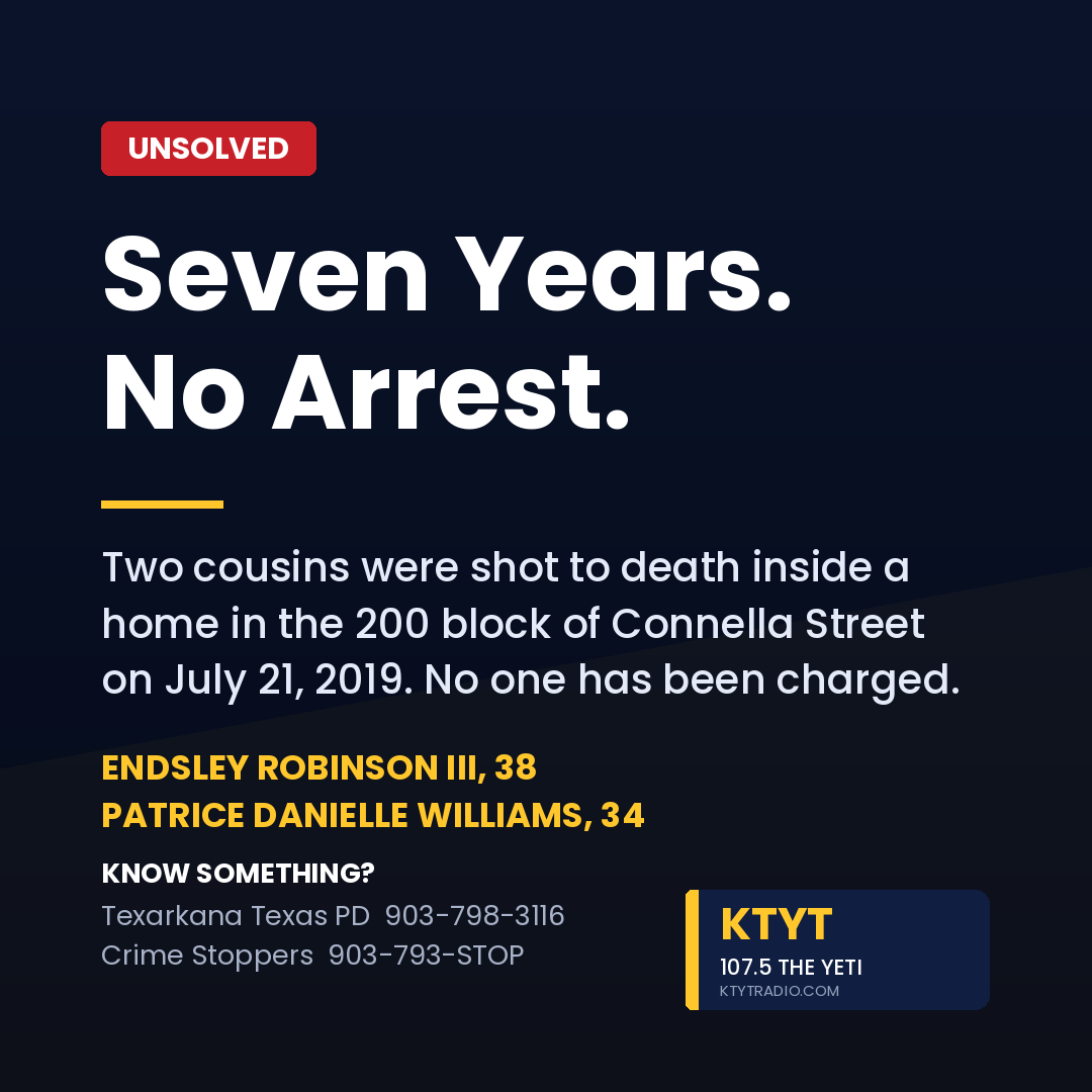 Seven Years Later, Texarkana Police Still Searching for Answers in Connella Street Double Homicide
