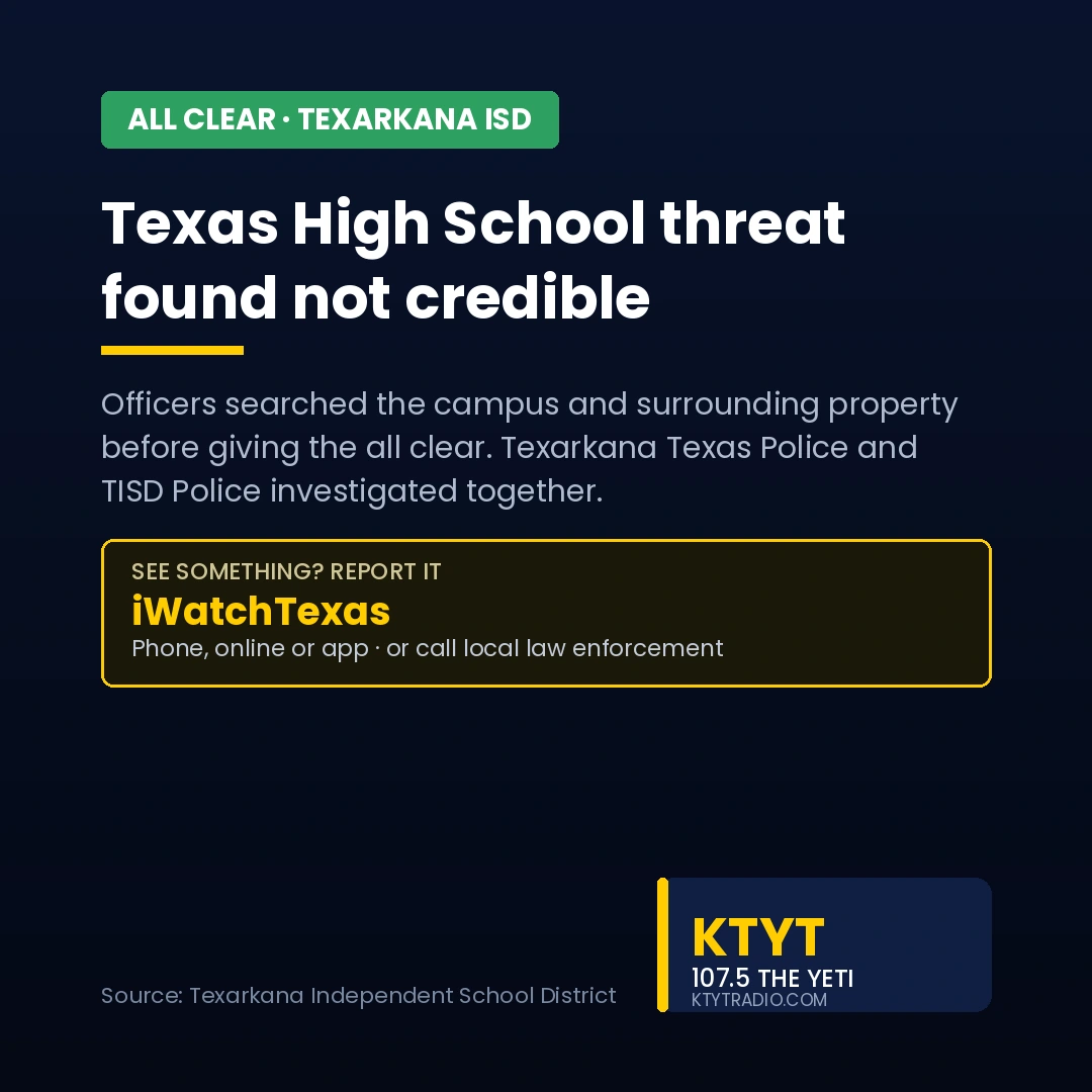 Texas High School cleared after anonymous threat found not credible